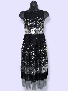 Emerald Sundae Sequins & Fringe Party Dress